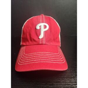 47 Brand Philadelphia Phillies Baseball Cap‎ Hat Red White Trucker OSFA